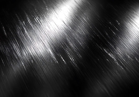 abstract metal background with some smooth lines in it (shallow DOF)の写真素材