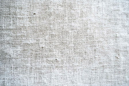 Closeup detail of white fabric texture background. Natural linen texture.の写真素材