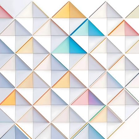 Abstract geometric background. 3d rendering, 3d illustration. Polygonal pattern.の写真素材