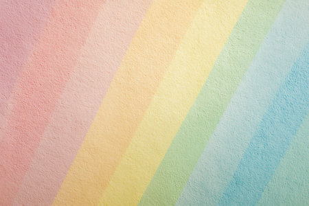Colorful pastel stripes on the wall for background and texture.の写真素材