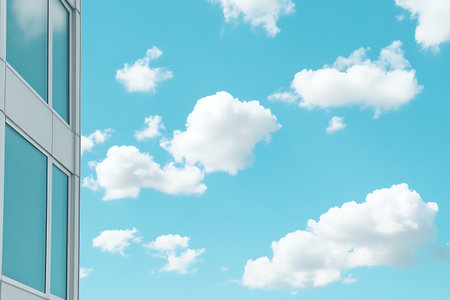 Clouds in the blue sky. 3d rendering, 3d illustration.の写真素材
