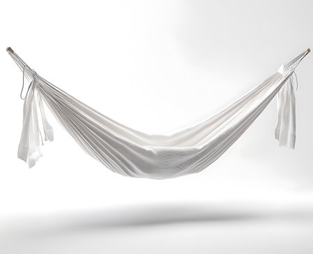 White hammock isolated on white background. 3d render. Mock upの写真素材