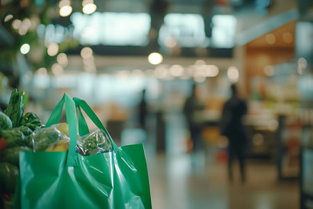 Shopping bag in the shopping mall with bokeh background.の写真素材