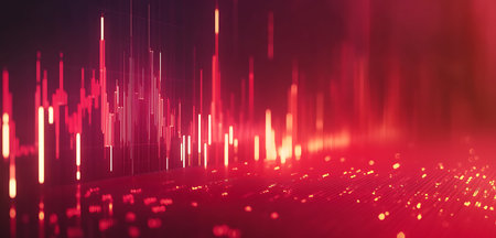 3d rendering of stock market or forex trading graph on digital screen. Business and finance concept.の写真素材