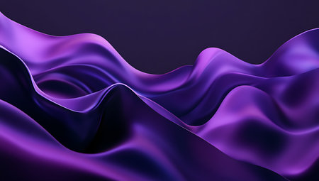 Purple wavy background. 3d rendering, 3d illustration.の写真素材