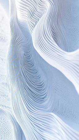 Abstract 3d rendering of wavy surface. Futuristic background with dynamic waves.の写真素材