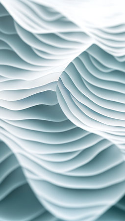abstract background with white paper cut shapes. 3d render illustrationの写真素材