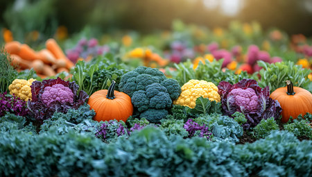 Autumn harvest of vegetables in the garden. Selective focus. nature.の写真素材