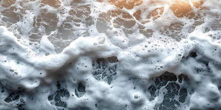 Soap foam abstract background. 3d rendering, 3d illustration.の写真素材