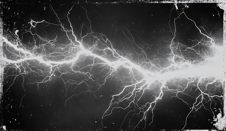Black and white lightning background. Abstract lightning background. Vector illustration.の写真素材