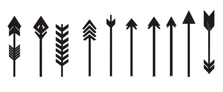 Arrows icon set. Vector illustration isolated on white background for graphic and web design.の写真素材