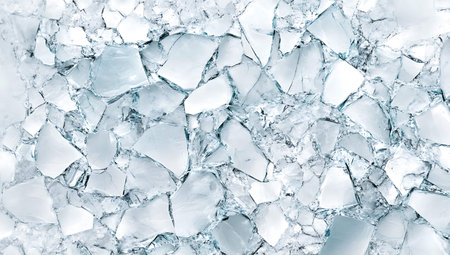 Cracked ice texture. Abstract background for design with copy space.の写真素材