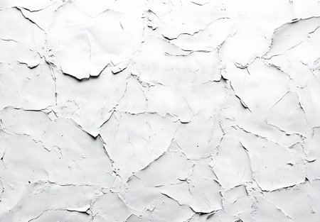 white cracked paint on a wall as an abstract background for design.の写真素材