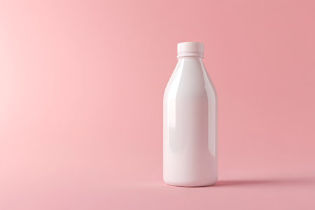 Milk Bottle Mock-Up - Two Bottles. 3D Illustrationの写真素材