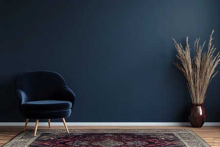 interior with armchair and vase. 3d render illustrationの写真素材