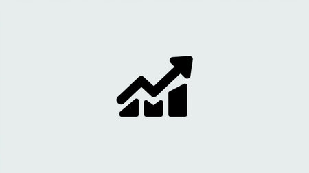 Business graph vector icon. Graphic design element for business data analysis.の写真素材