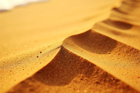 closeup of sand dunes in the desert of moroccoの写真素材