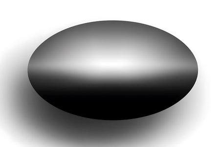 Illustration of a black circle on a white background with a shadowの写真素材