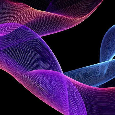 Abstract background with purple and blue waves. Vector illustration for your designの写真素材