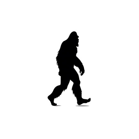 Gorilla silhouette on white background. Vector illustration. EPS 10の写真素材