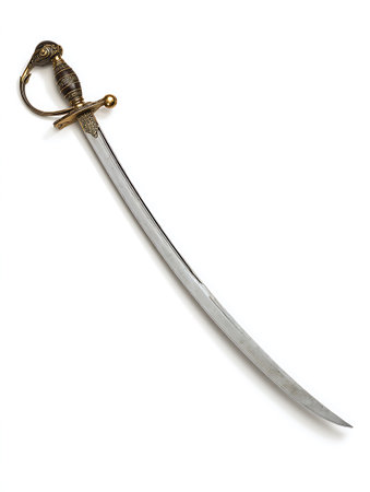 Sword on a white background. Isolated object with clipping pathの写真素材