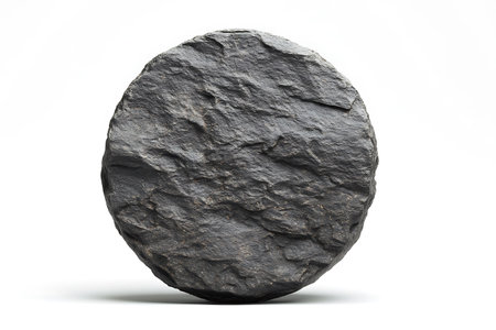 Stone isolated on a white background. 3d render, 3d illustration.の写真素材