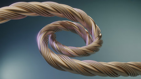 Abstract 3d rendering of wavy surface. Bended lines.の写真素材