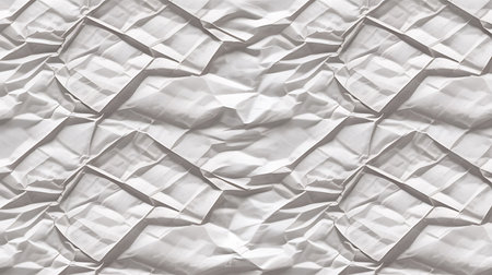 White crumpled paper background. Texture of crumpled paper.の写真素材