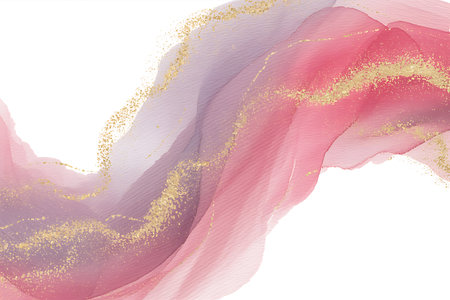 Abstract background with pink and gold waves. Vector illustration for your designの写真素材