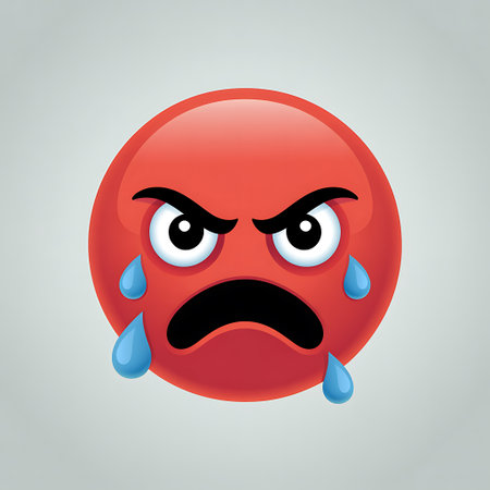 Sad emoticon. Emoticon with tears. Vector illustration.の写真素材