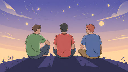 Vintage american car on the beach at sunset. Travel conceptの写真素材