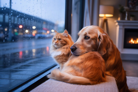 Red first aid kit with school supplies on a desk in a classroomの写真素材