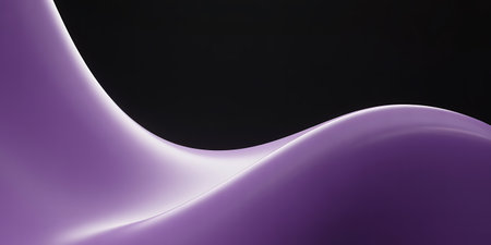 Purple abstract wavy background. Computer generated 3D photo rendering.の写真素材