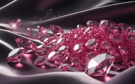 Luxury background with precious stones. 3d rendering, 3d illustration.の写真素材