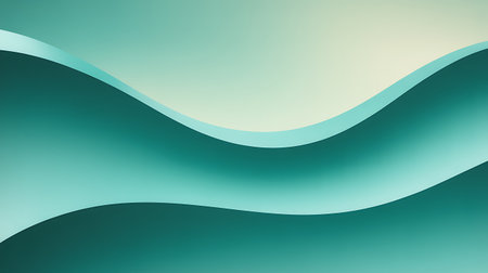 Abstract blue background with wavy lines. 3d render illustration.の写真素材