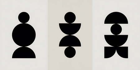 Set of black silhouettes of men and women on a white backgroundの写真素材