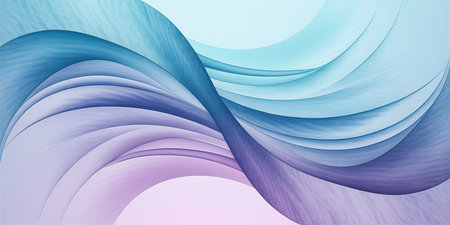 abstract background with smooth lines in shades of blue and purple colorsの写真素材