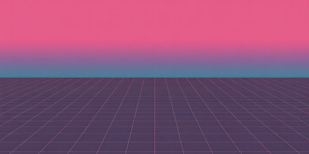 Retro 80s Retro Sci-Fi Background. 80s Retro Sci-Fi Backgroundの写真素材