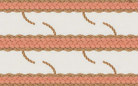 Embroidery seamless pattern. Knitted background with thread.の写真素材