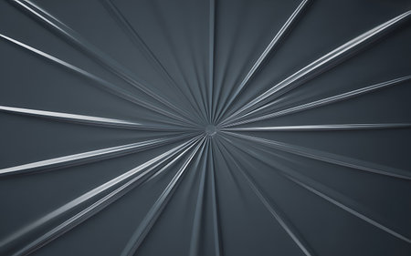 3d rendering of abstract metallic background in gray color with some smooth lines in itの写真素材