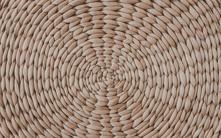 3d rendering of a circular pattern of light beige color.の写真素材