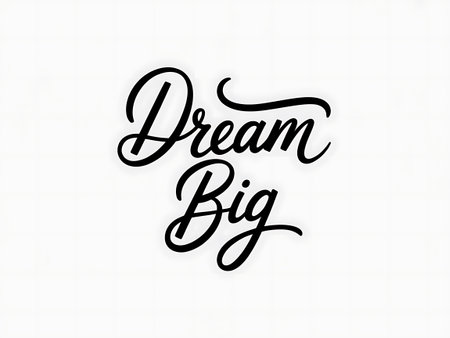 Dream Big - hand lettering inscription, calligraphy vector illustration.の写真素材