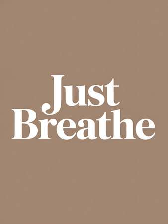Just breathe. Inspirational quote. Typography for poster, invitation, greeting card or t-shirt.の写真素材