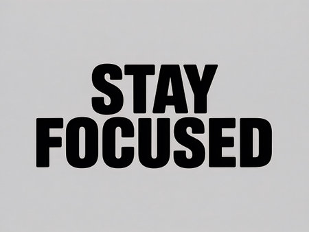 Stay Focused Typography Poster. Motivational Inspirational Quote.の写真素材