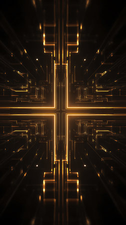 Futuristic technology background design, 3D rendering with DOFの写真素材