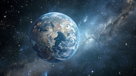 Planet Earth in outer space.の写真素材