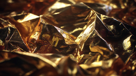 golden foil texture as very nice background with space for text or imageの写真素材