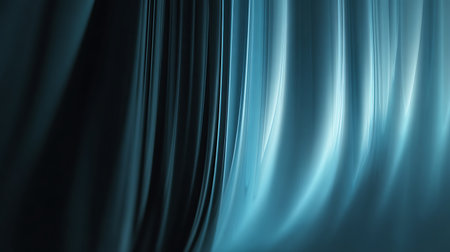 abstract blue background with some smooth lines in it (3d render)の写真素材