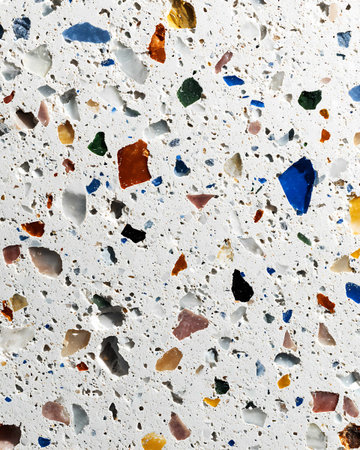 colorful abstract background - multicolored pebbles on the wallの写真素材