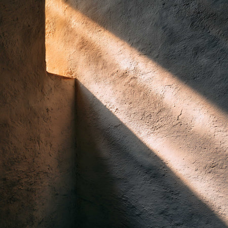sunlight on the cement wall,abstract background and texture.の写真素材